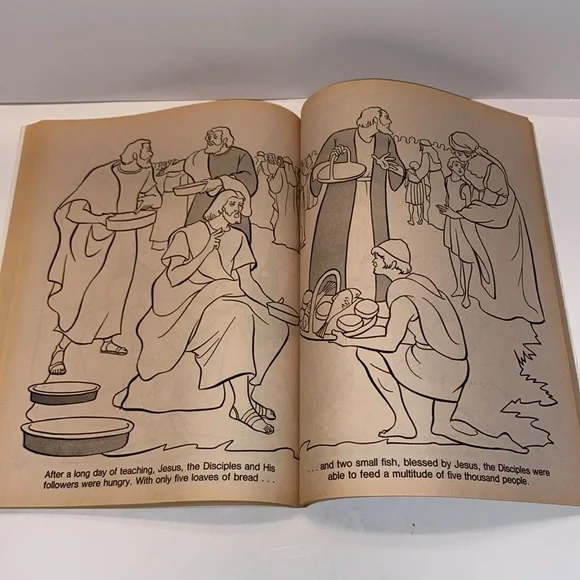 Vintage 1991 The Bible Coloring Book Pictures Old and Testament - - Picture 14 of 15